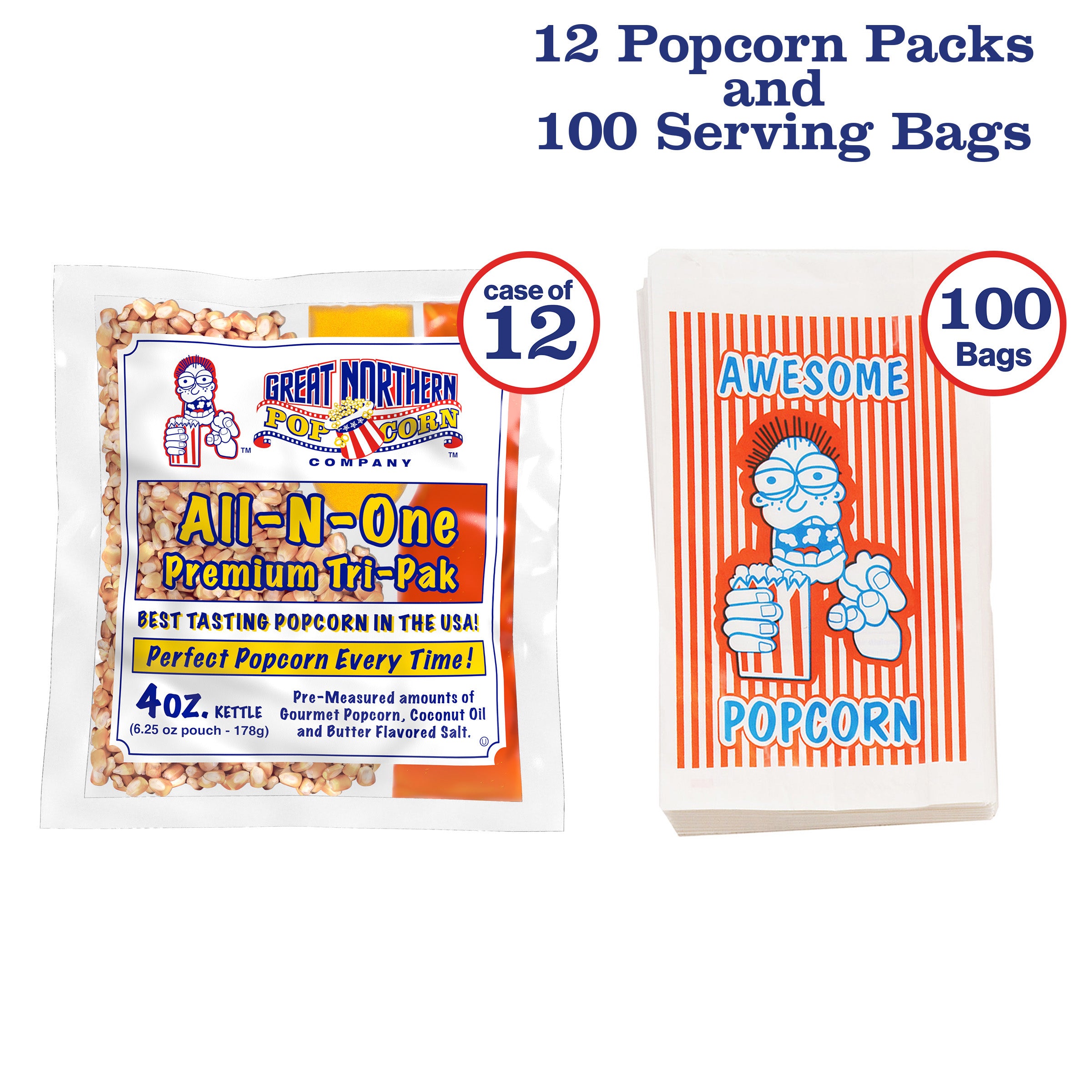 Benchmark 40004 Popcorn Portion Packs - 4 oz