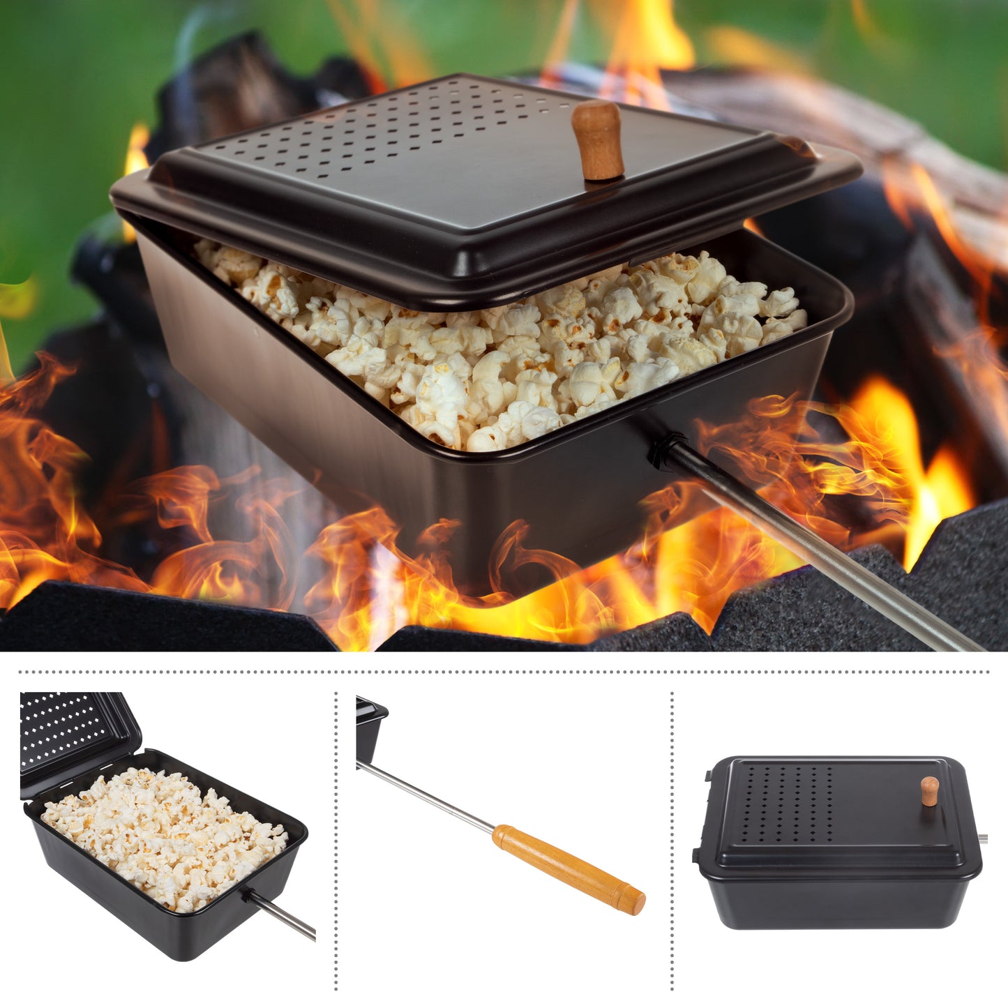 Great Northern Popcorn Nonstick Campfire Popper