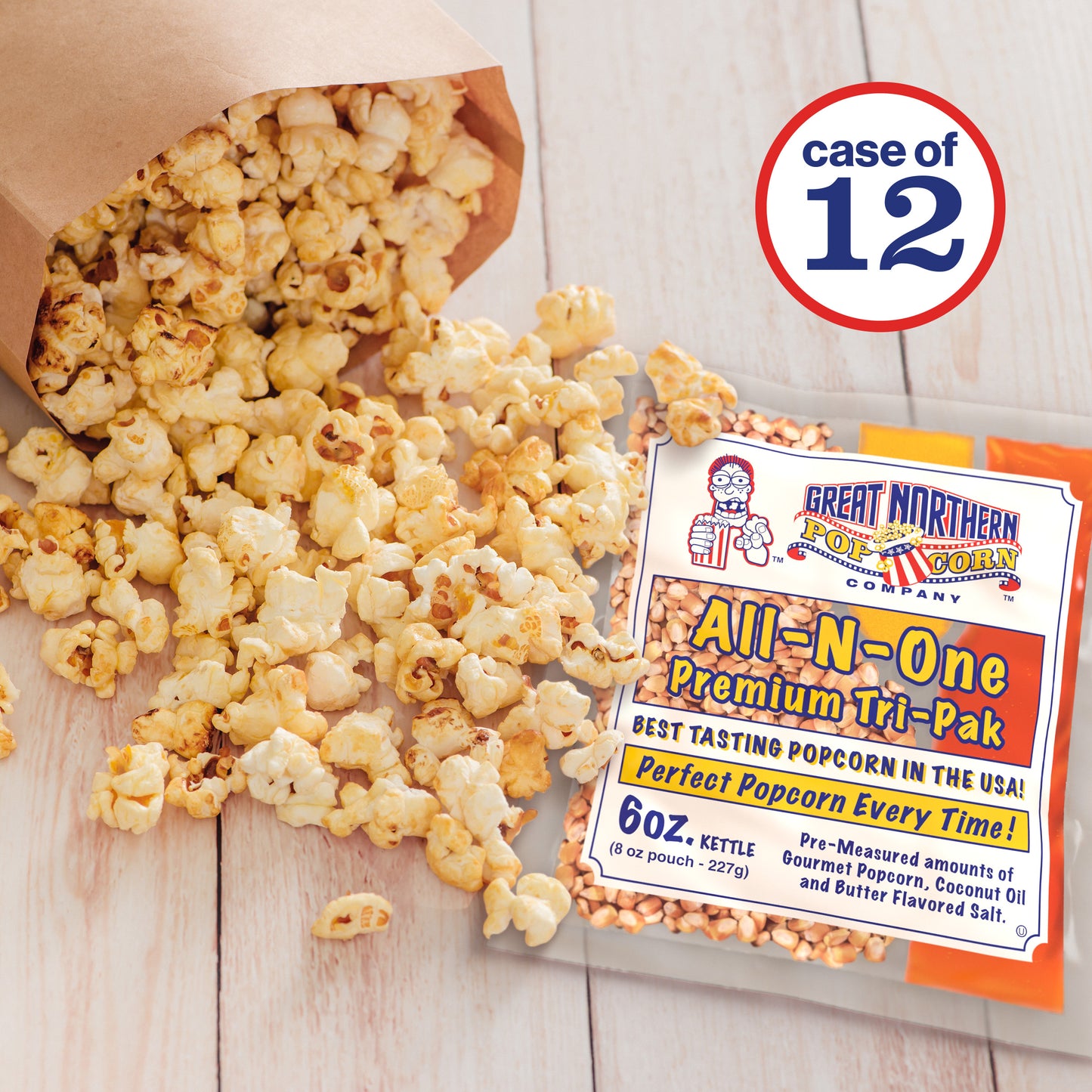 Great Northern Popcorn Case of 12 Popcorn Packs