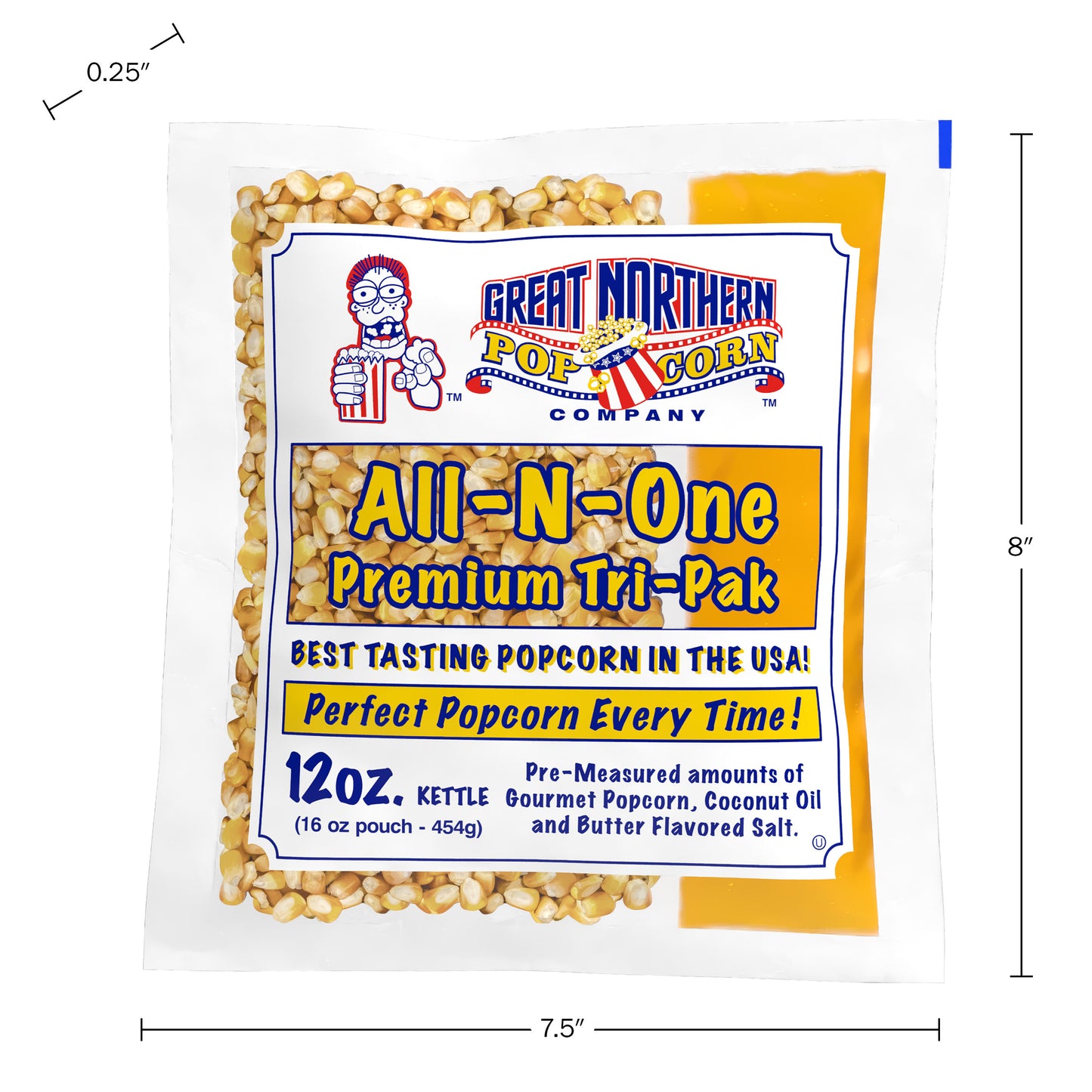 Great Northern Popcorn 12oz Packs, 24 Case