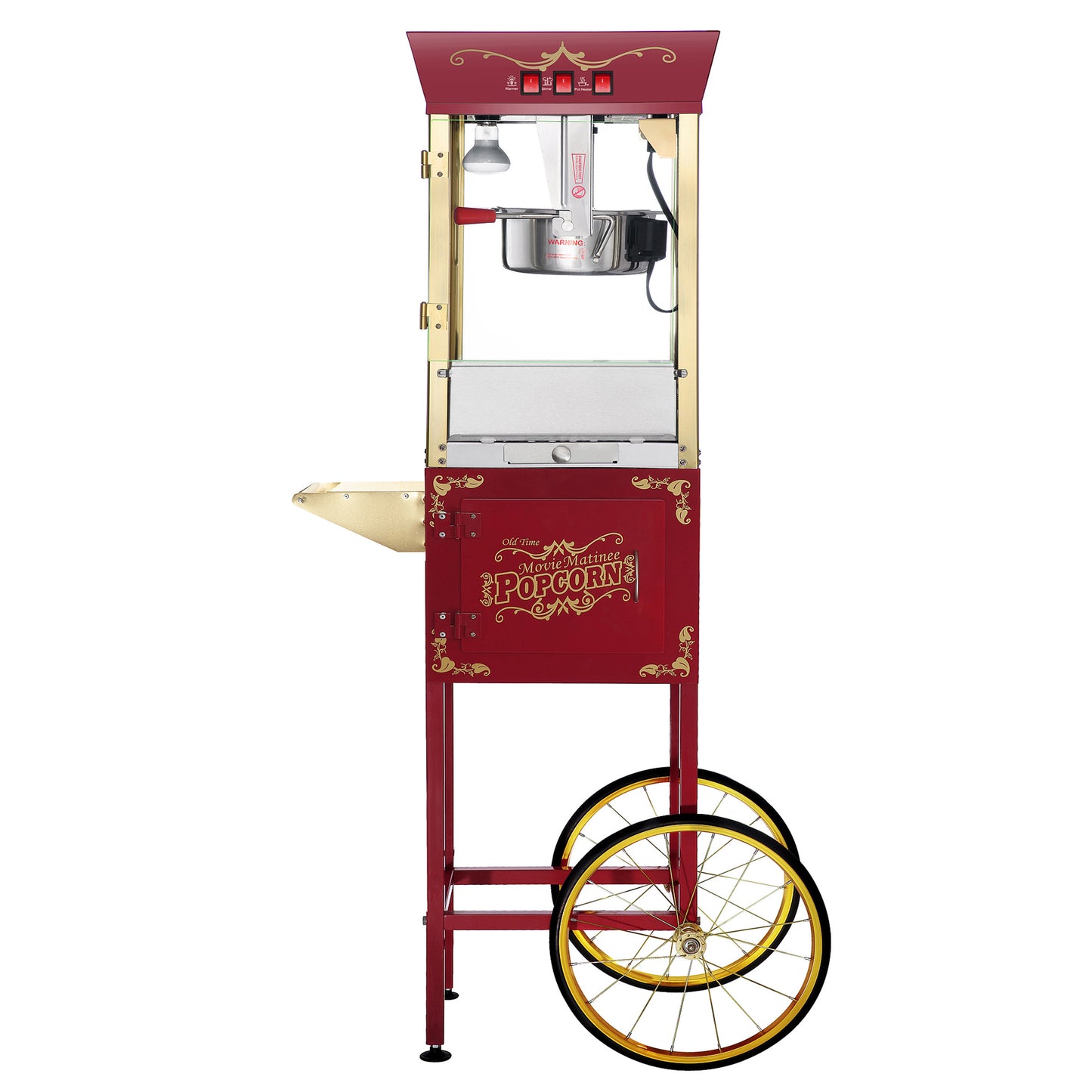 Great Northern Popcorn 8oz Popper with Cart, Red