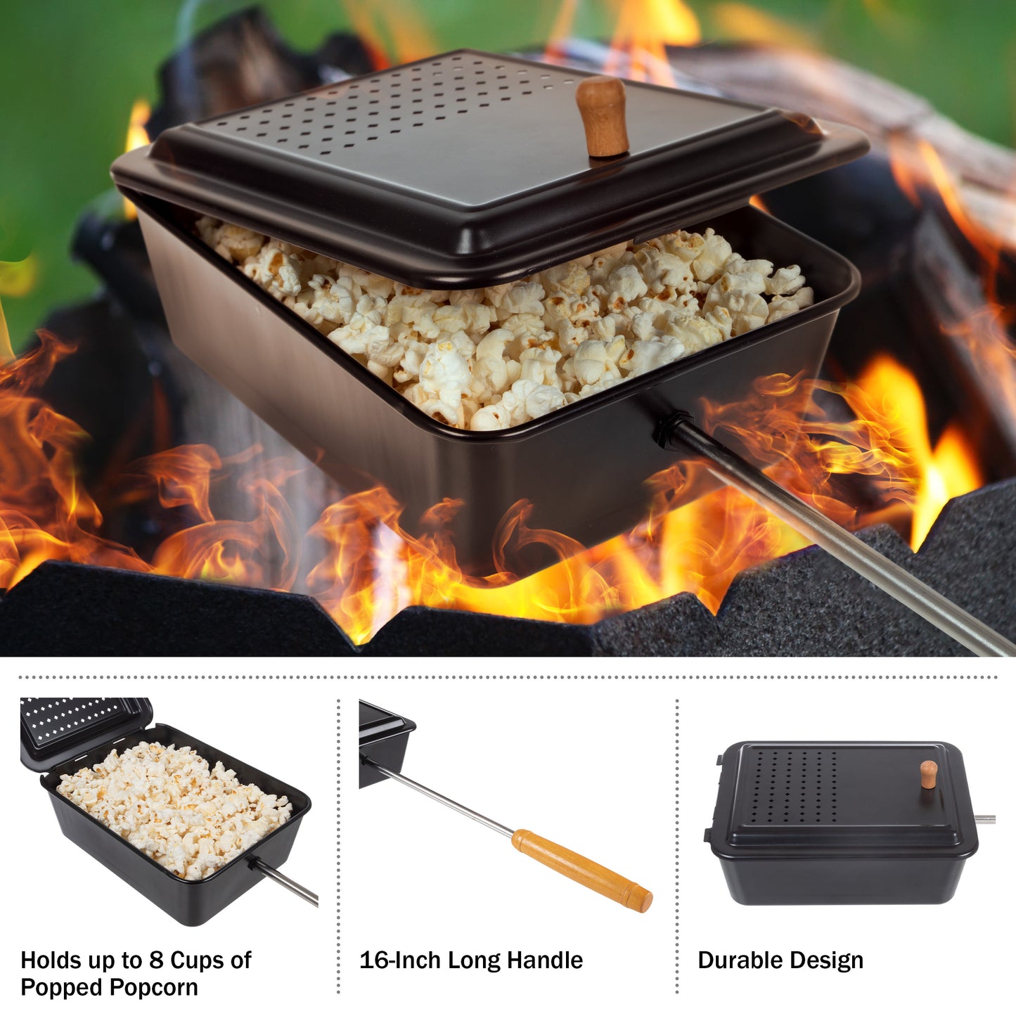 Great Northern Popcorn Nonstick Campfire Popper