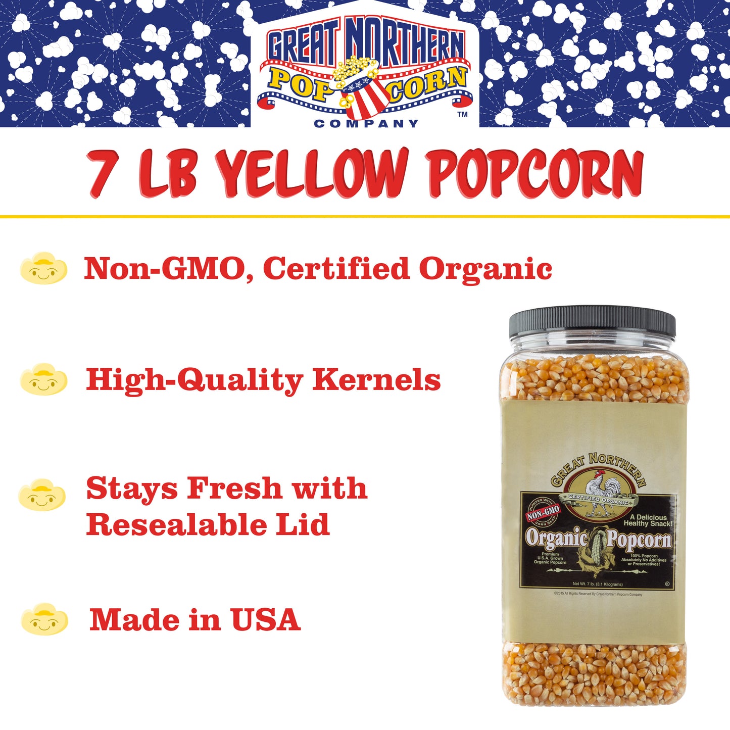 Great Northern Popcorn 7lbs Popcorn Kernels