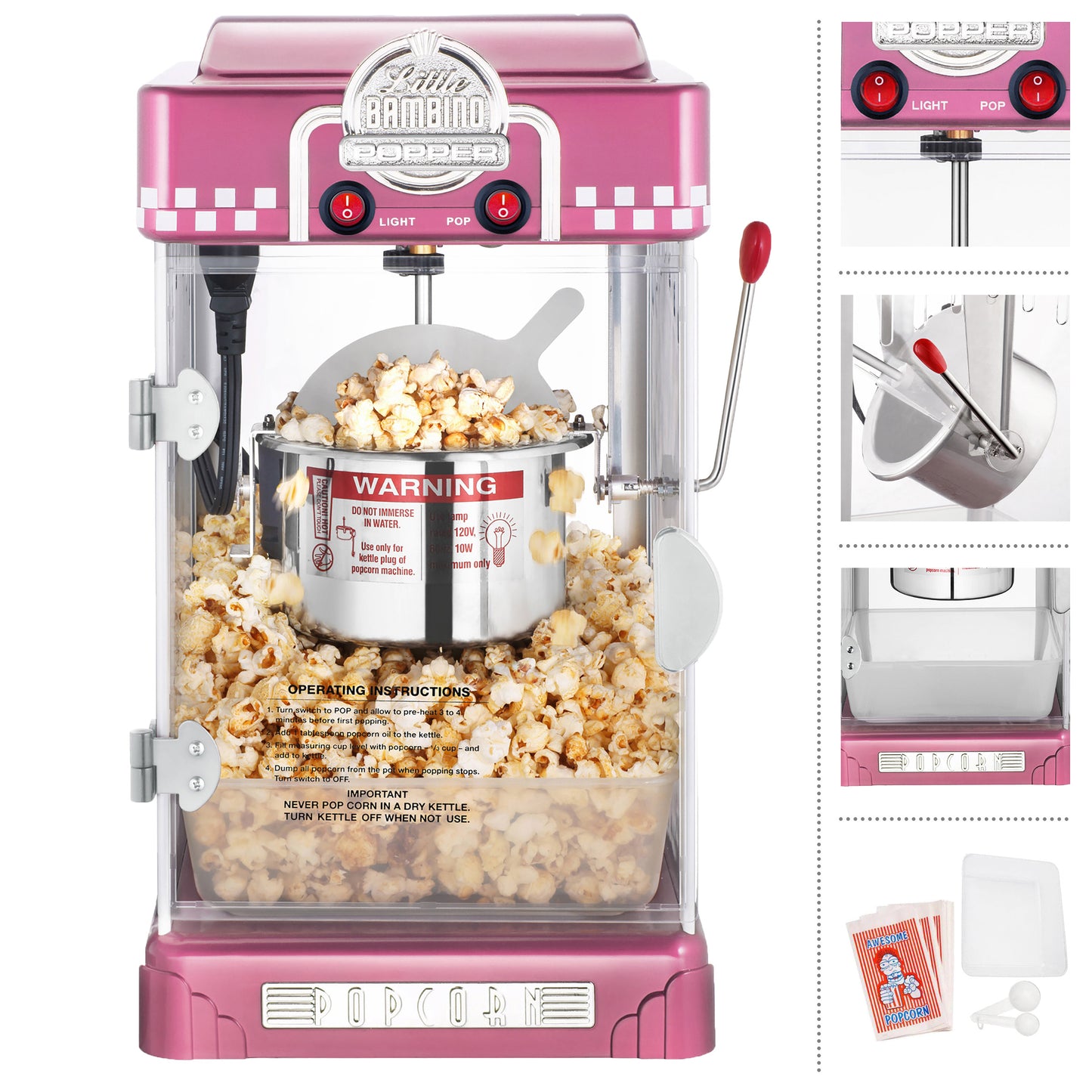 Great Northern Popcorn 2.5oz Popper, Pink