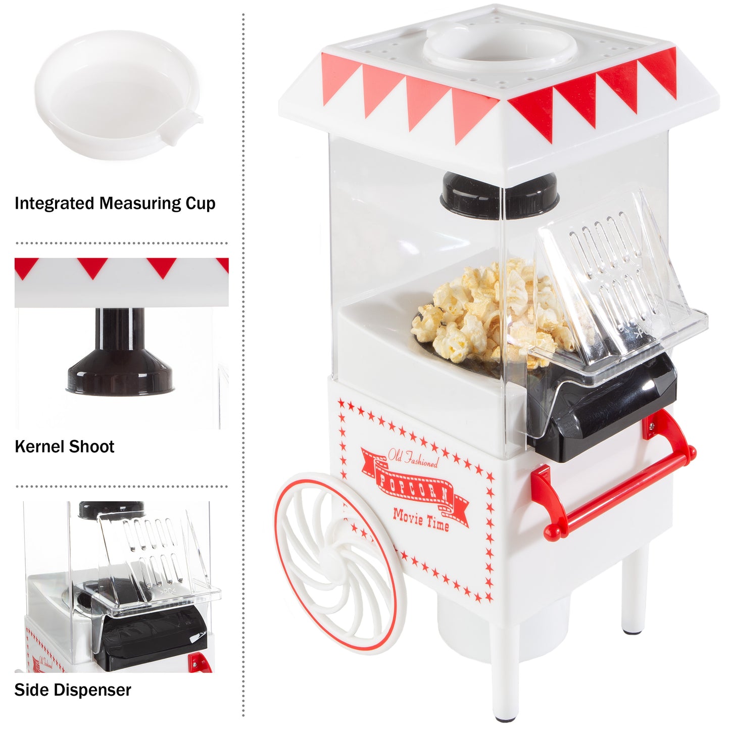 Great Northern Popcorn 6-Cup Hot Air Popper, White