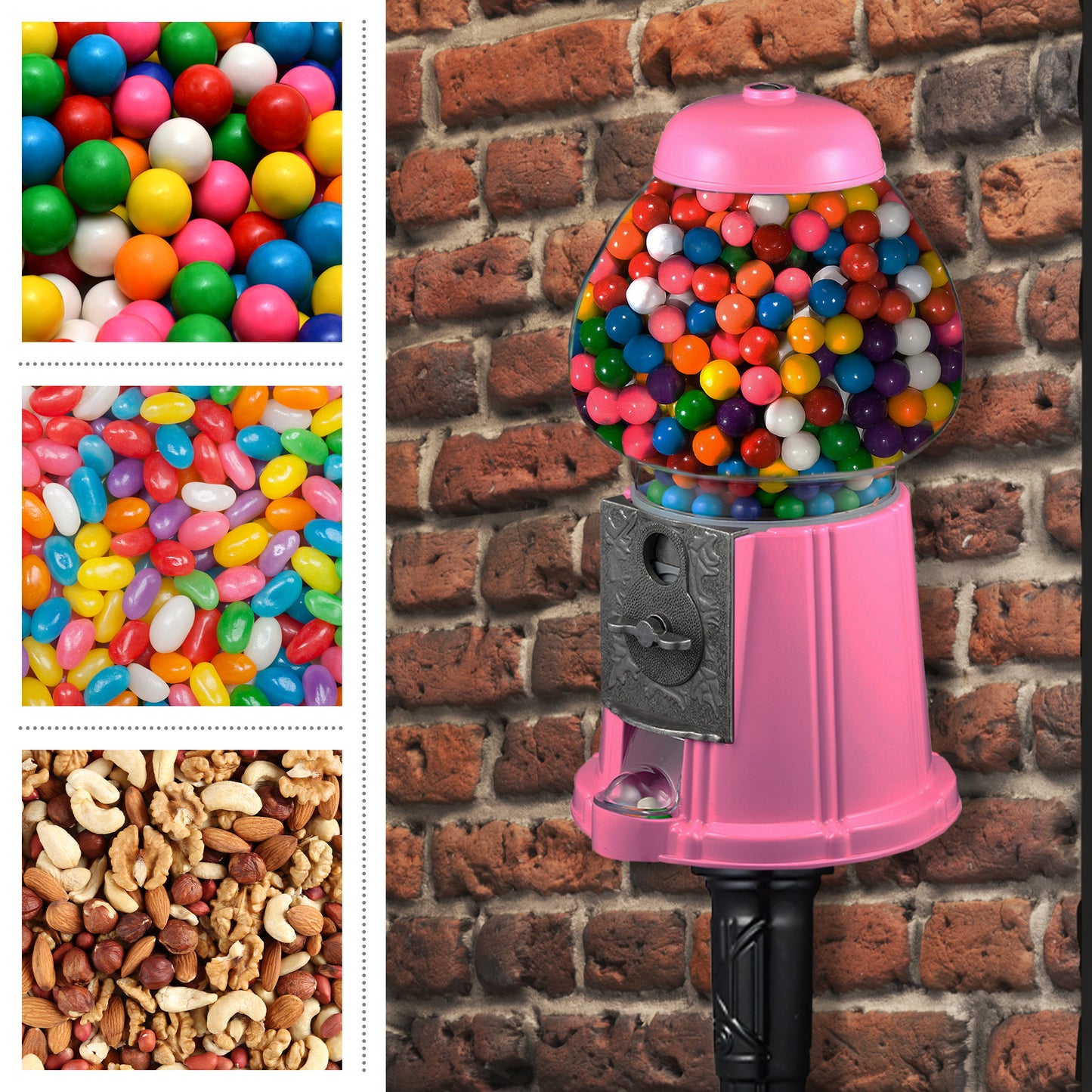 Great Northern Popcorn 15in Gumball Machine, Pink