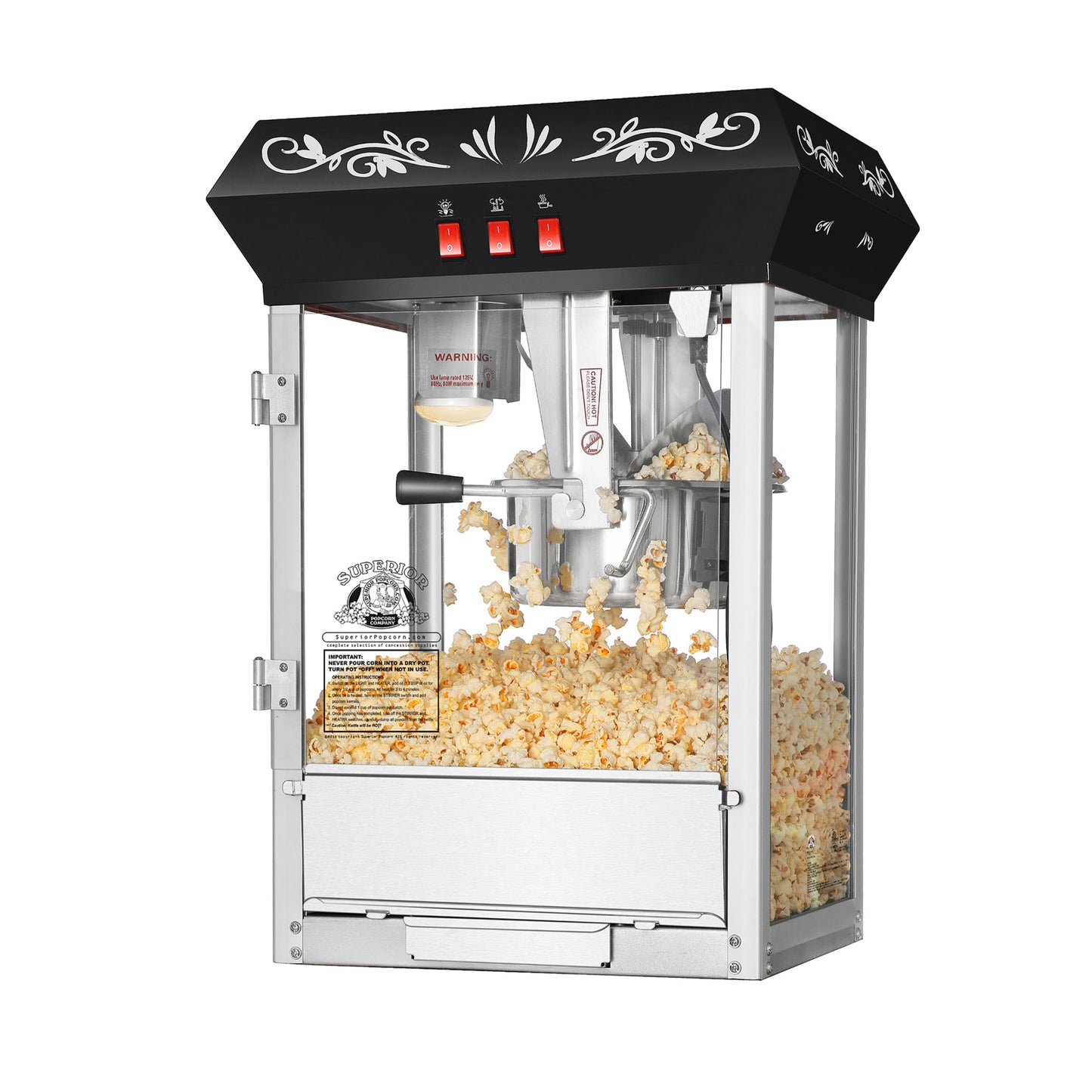 Great Northern Popcorn 8oz Popper Machine, Black