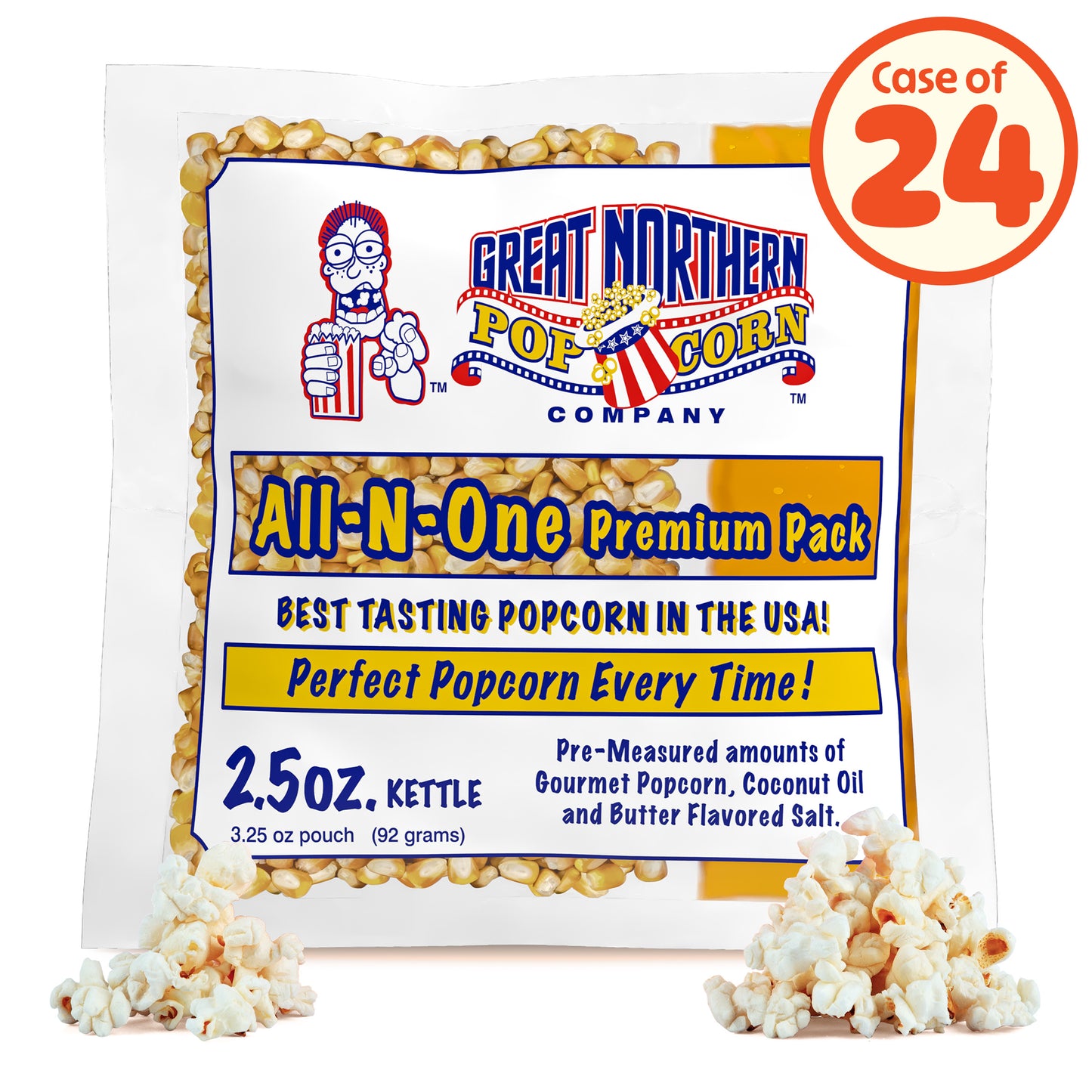 Great Northern Popcorn 2.5oz Packs, 24 Case