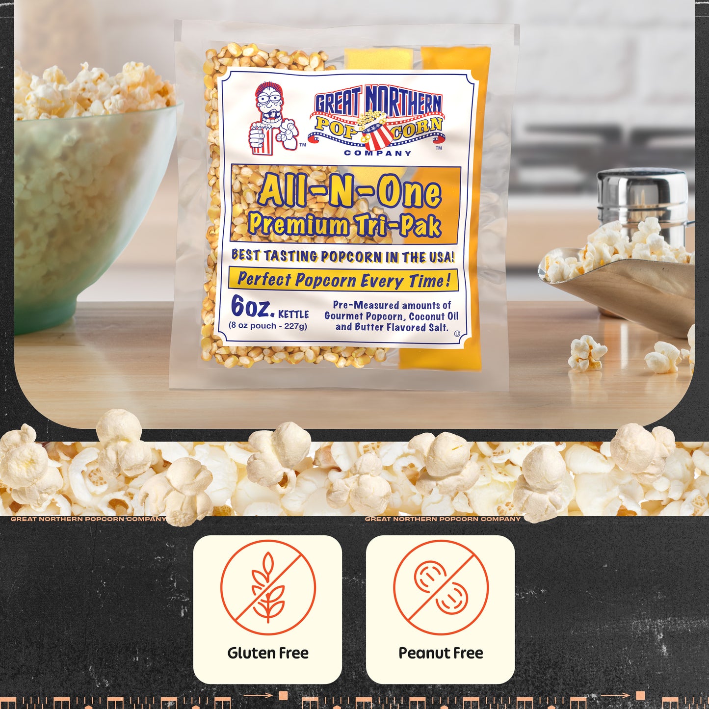 Great Northern Popcorn 6oz Packs, 24 Case