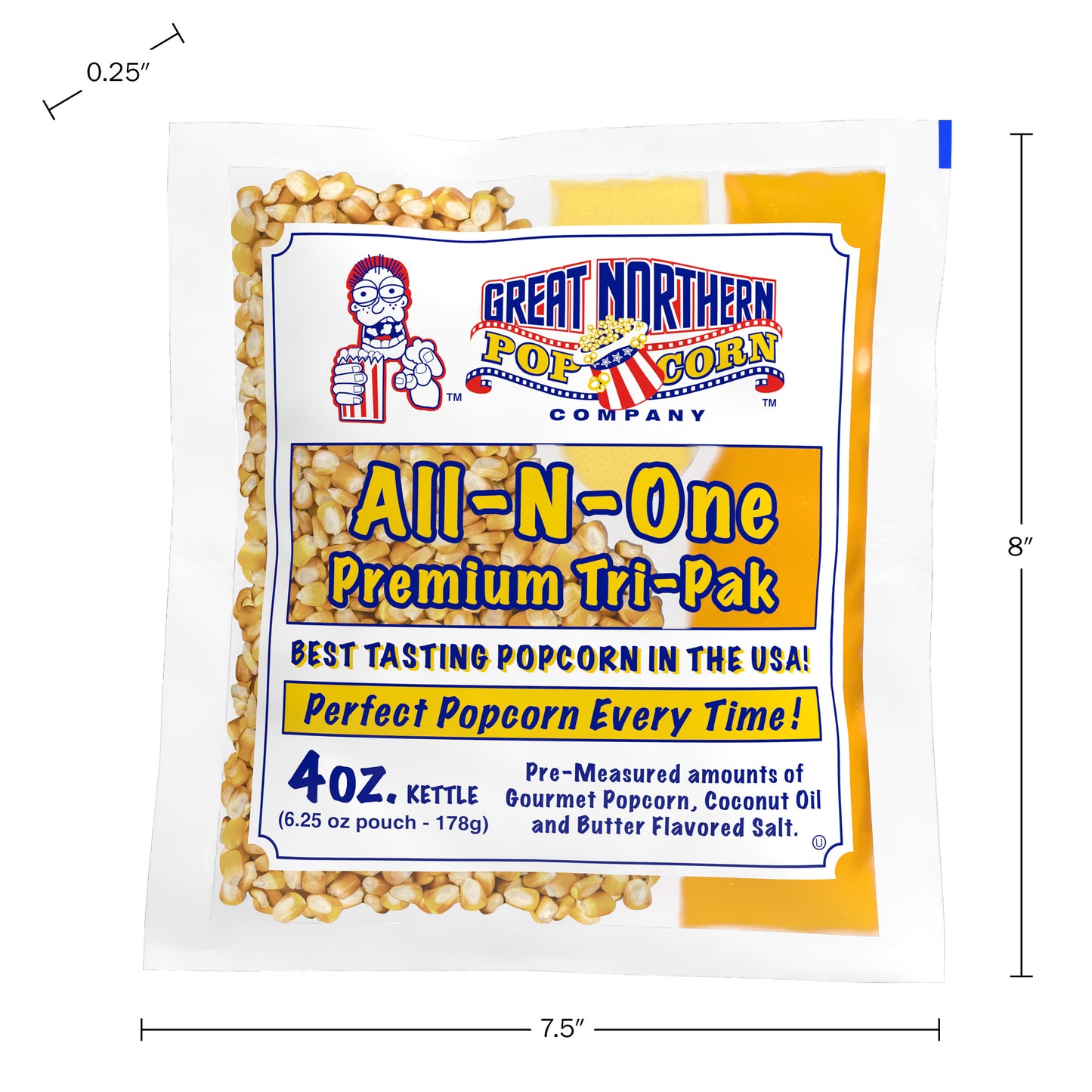 Great Northern Popcorn 4oz Packs, 24 Case