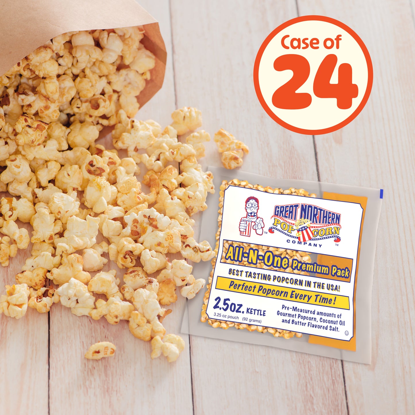 Great Northern Popcorn 2.5oz Packs, 24 Case