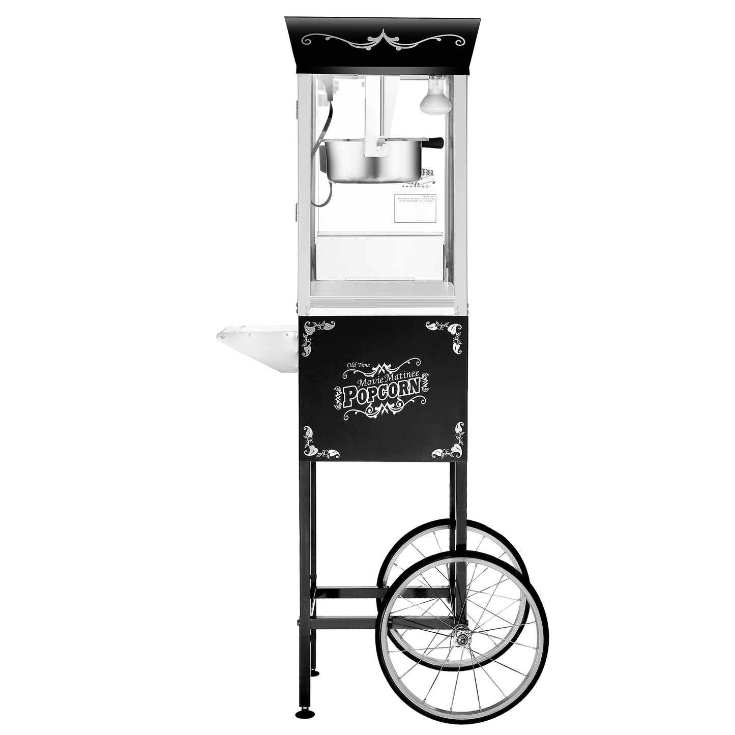 Great Northern Popcorn 8oz Popper with Cart, Black