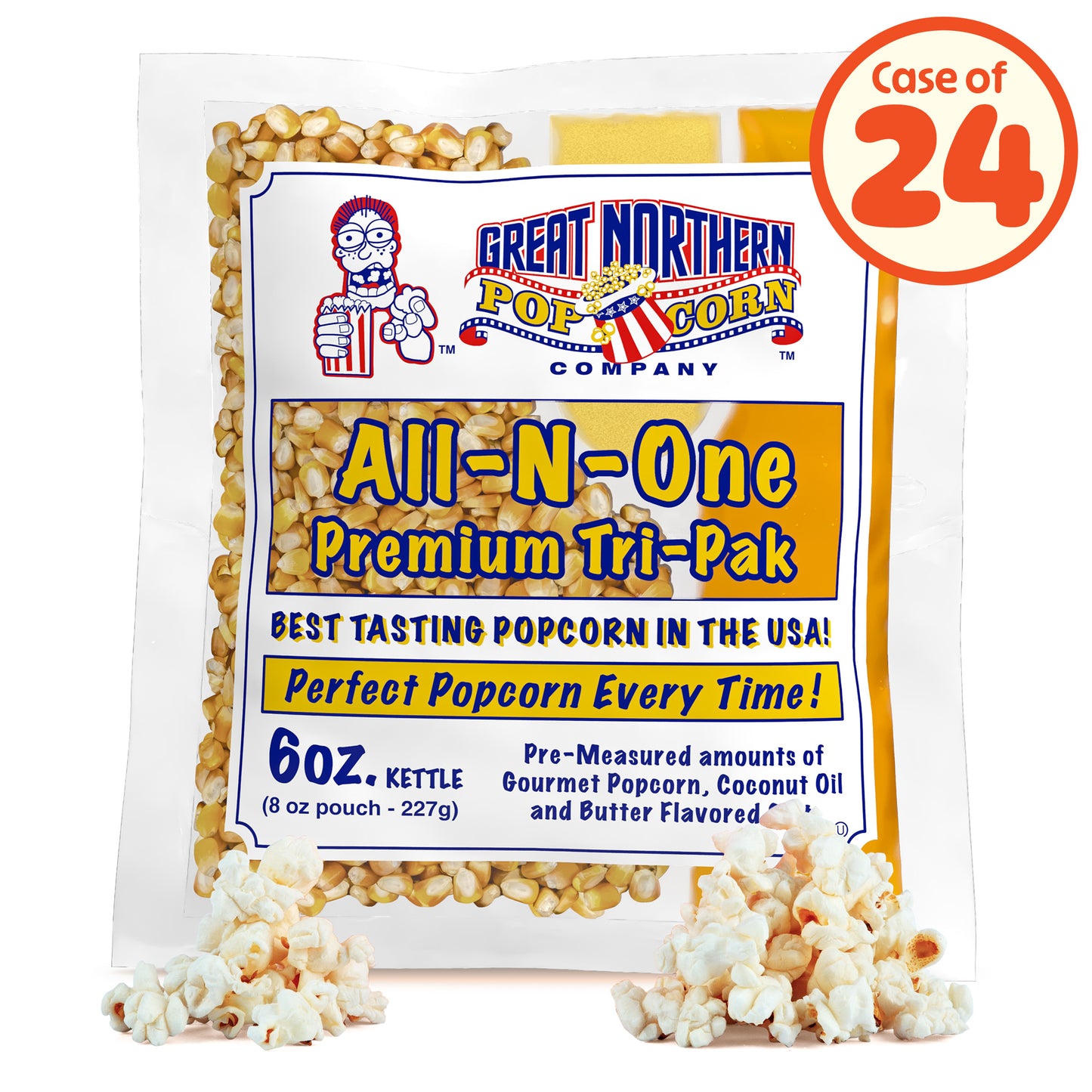 Great Northern Popcorn 6oz Packs, 24 Case