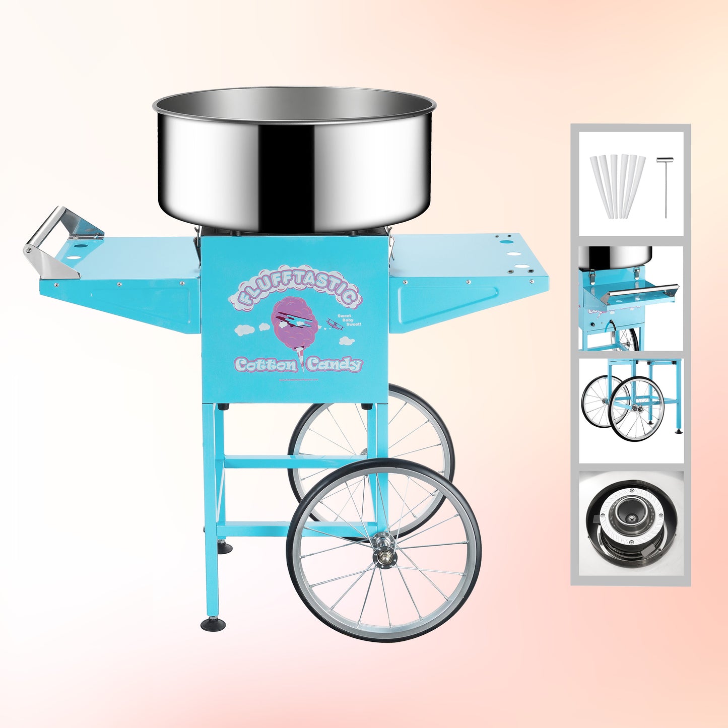 Great Northern Popcorn Cotton Candy Cart, Blue