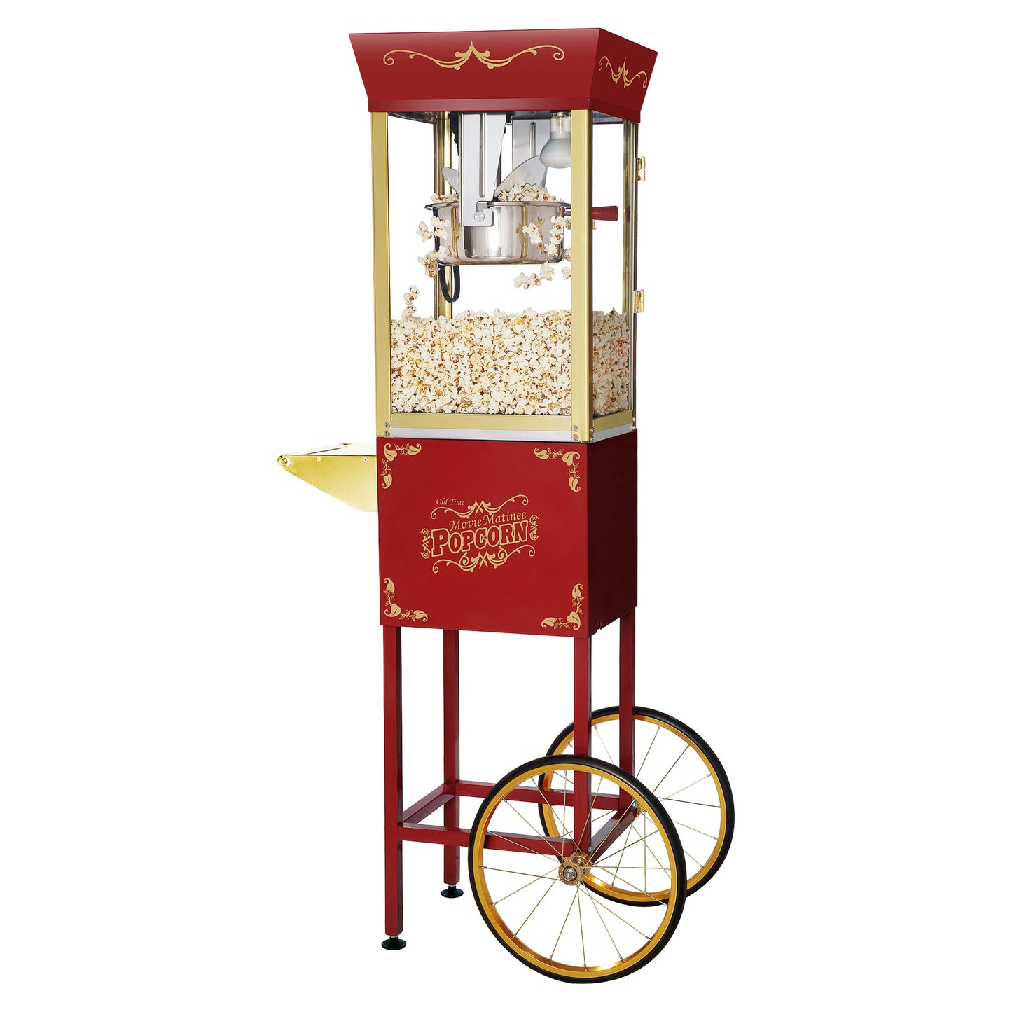 Great Northern Popcorn 8oz Popper with Cart, Red