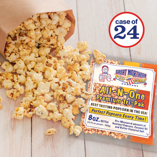 Great Northern Popcorn 8oz Packs, 24 Case