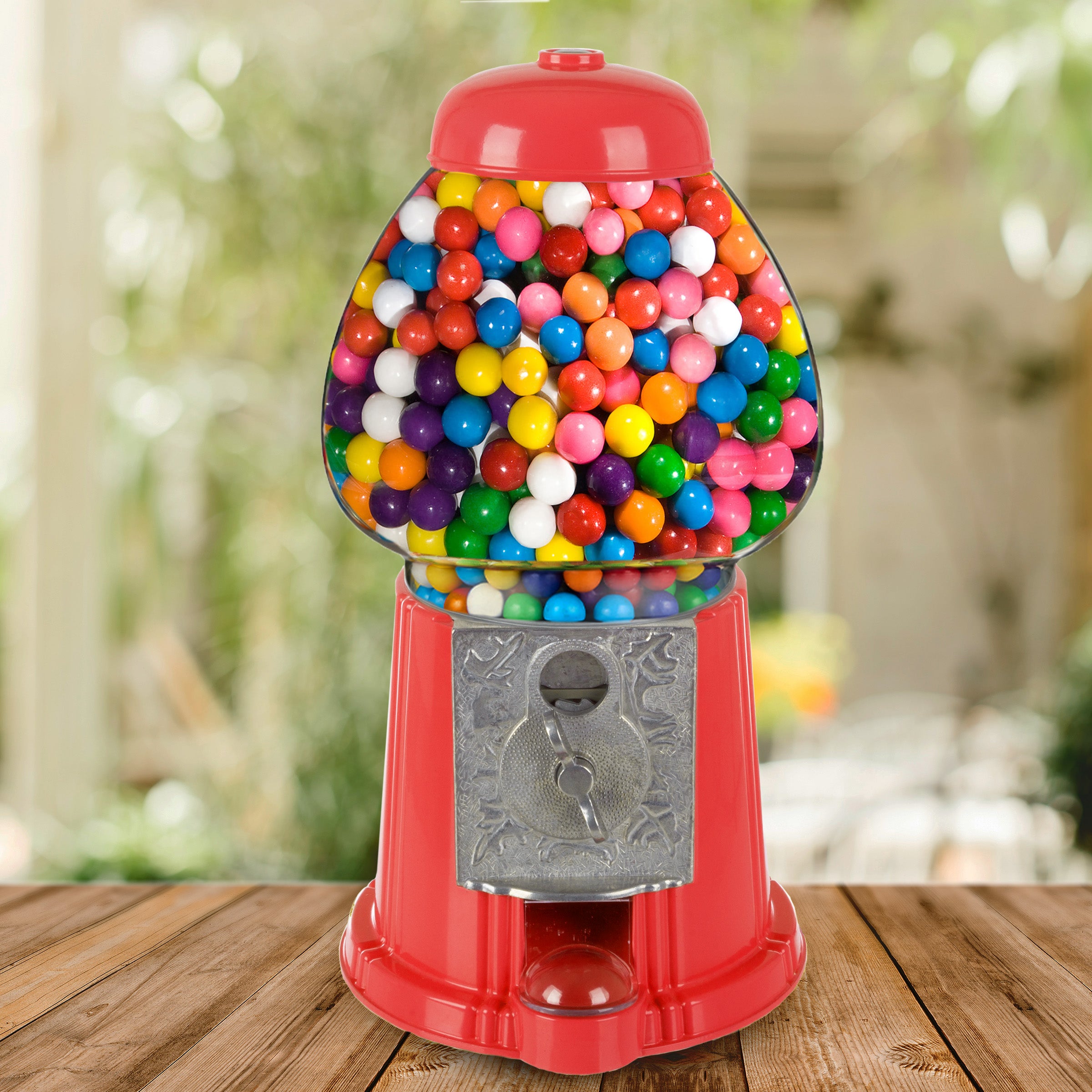 Godinger Gumball store Machine 9-9.5” Metal Base & Glass Ball