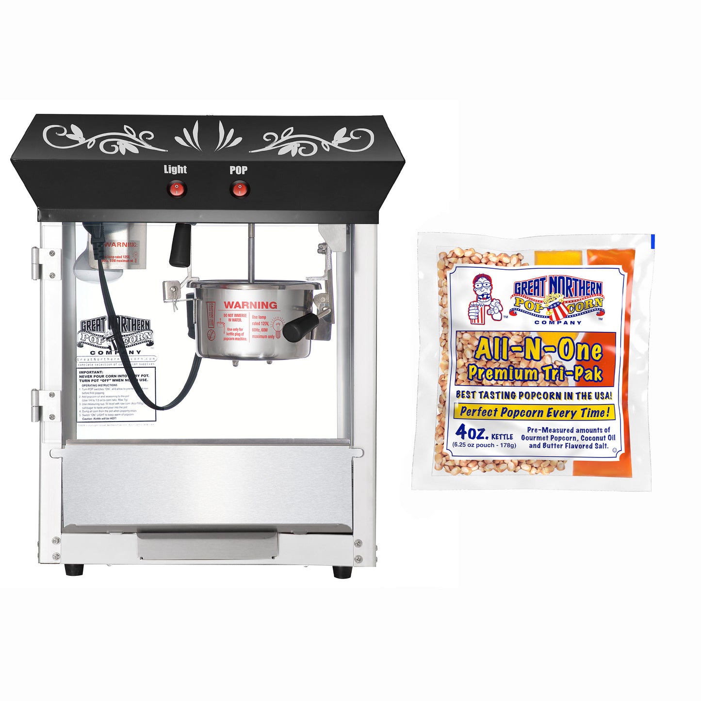 Great Northern Popcorn Pop Corn Machine with Packs