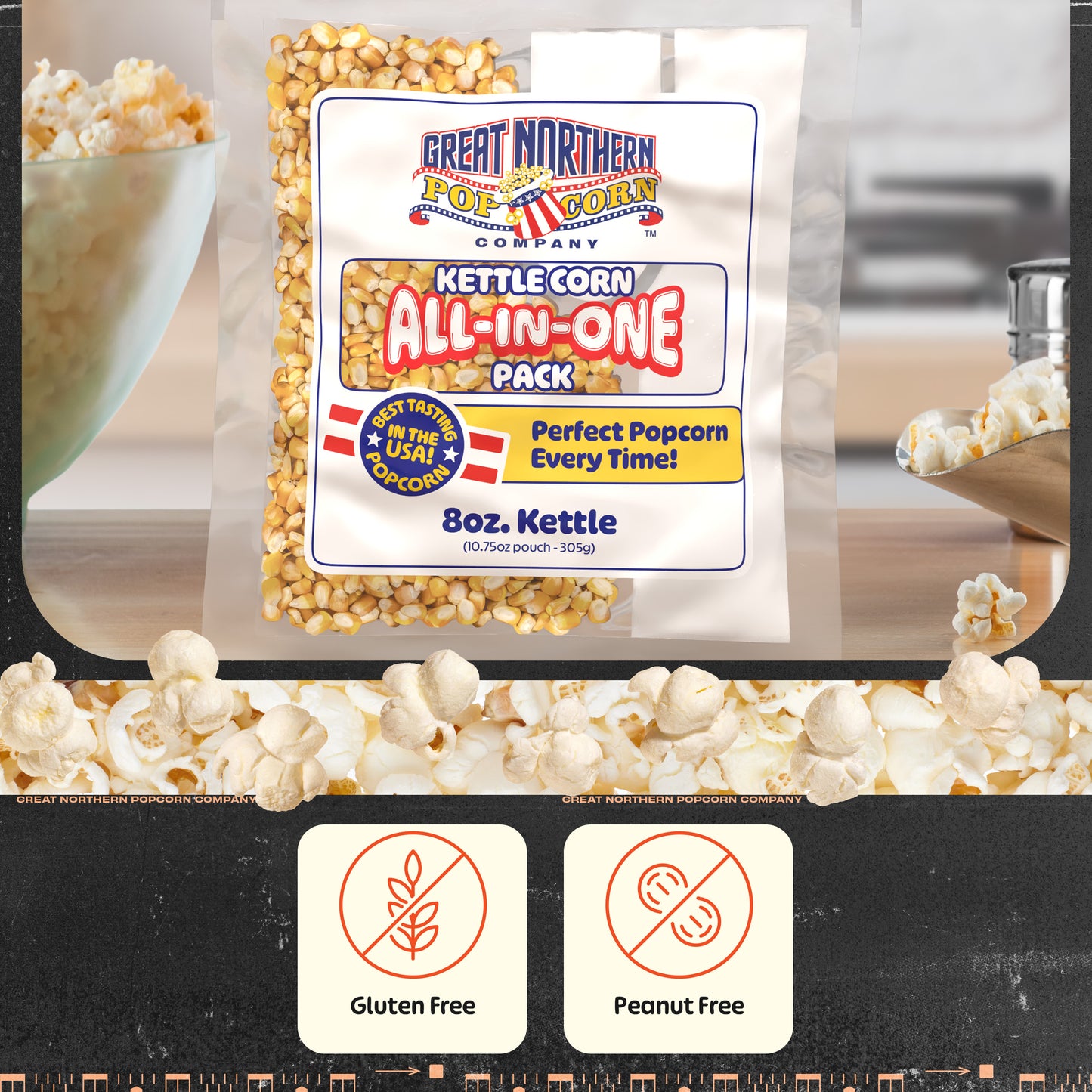 Great Northern 8oz Kettle Corn Popcorn Packs 5-PK