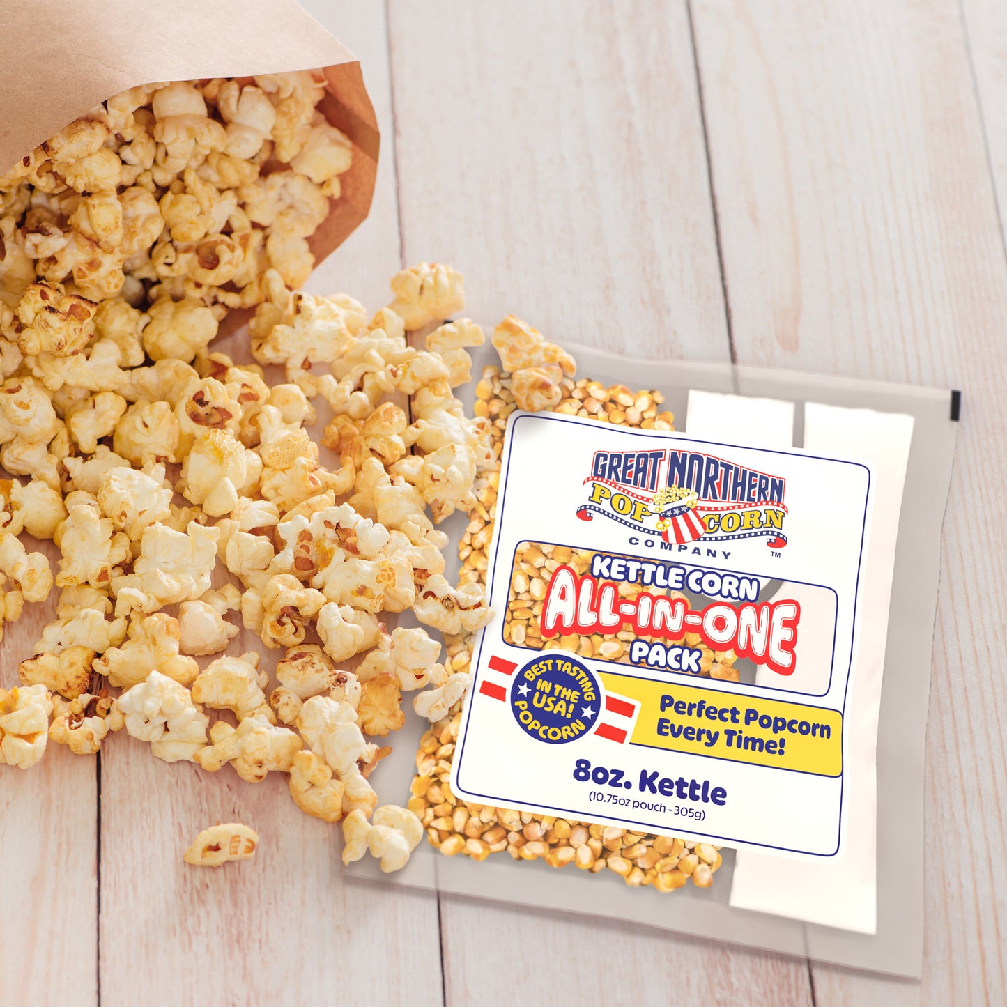 Great Northern 8oz Kettle Corn Popcorn Packs 5-PK