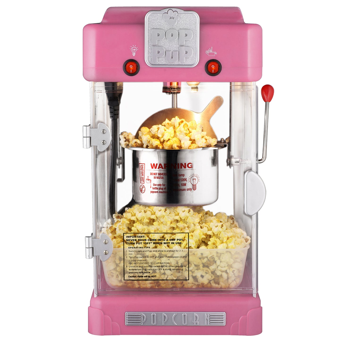 Great Northern Popcorn 2.5oz Pop Pup Popper, Pink