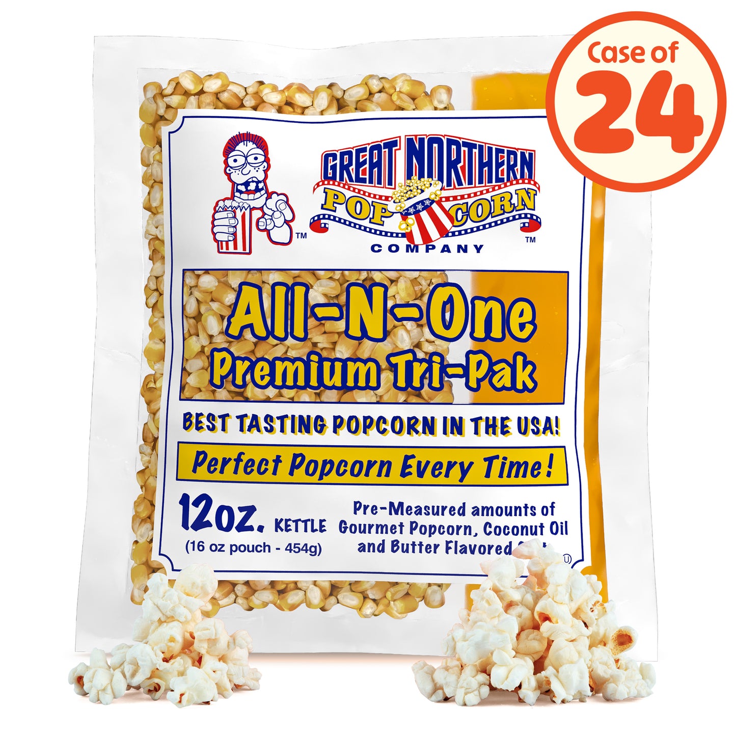 Great Northern Popcorn 12oz Packs, 24 Case