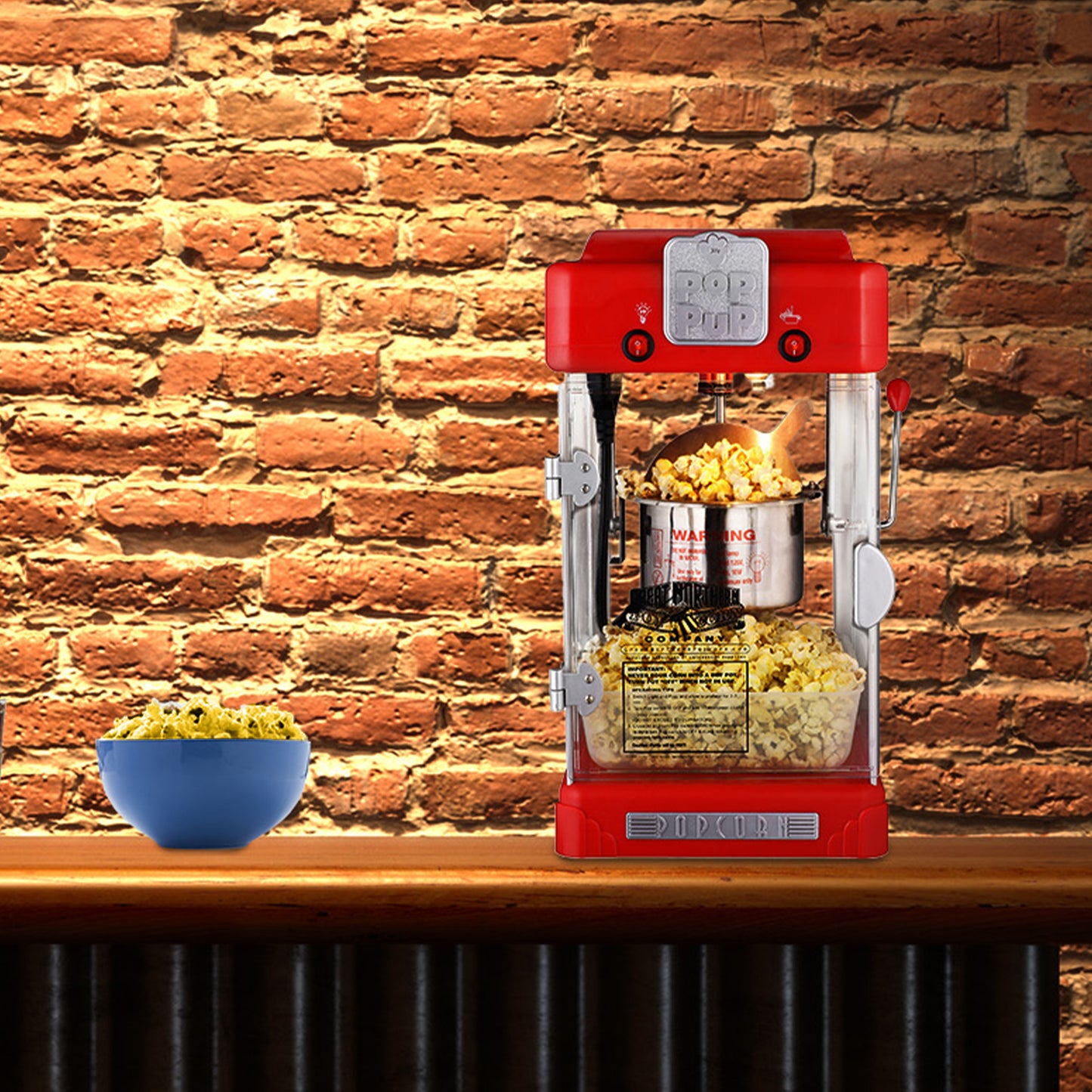 Great Northern Popcorn Pop Pup Popcorn Maker, Red