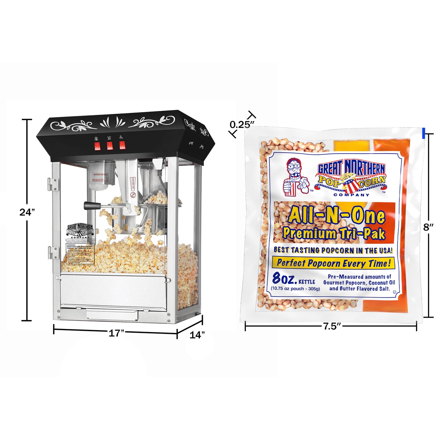 Great Northern Popcorn 8oz Machine and Popcorn