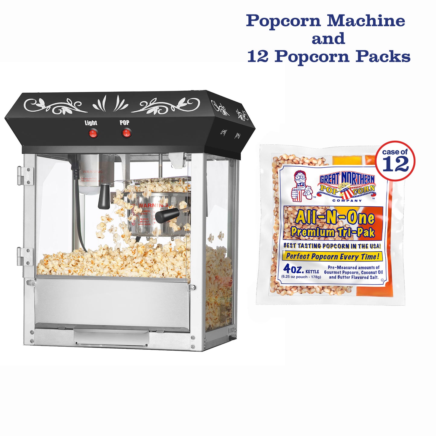 Great Northern Popcorn Pop Corn Machine with Packs