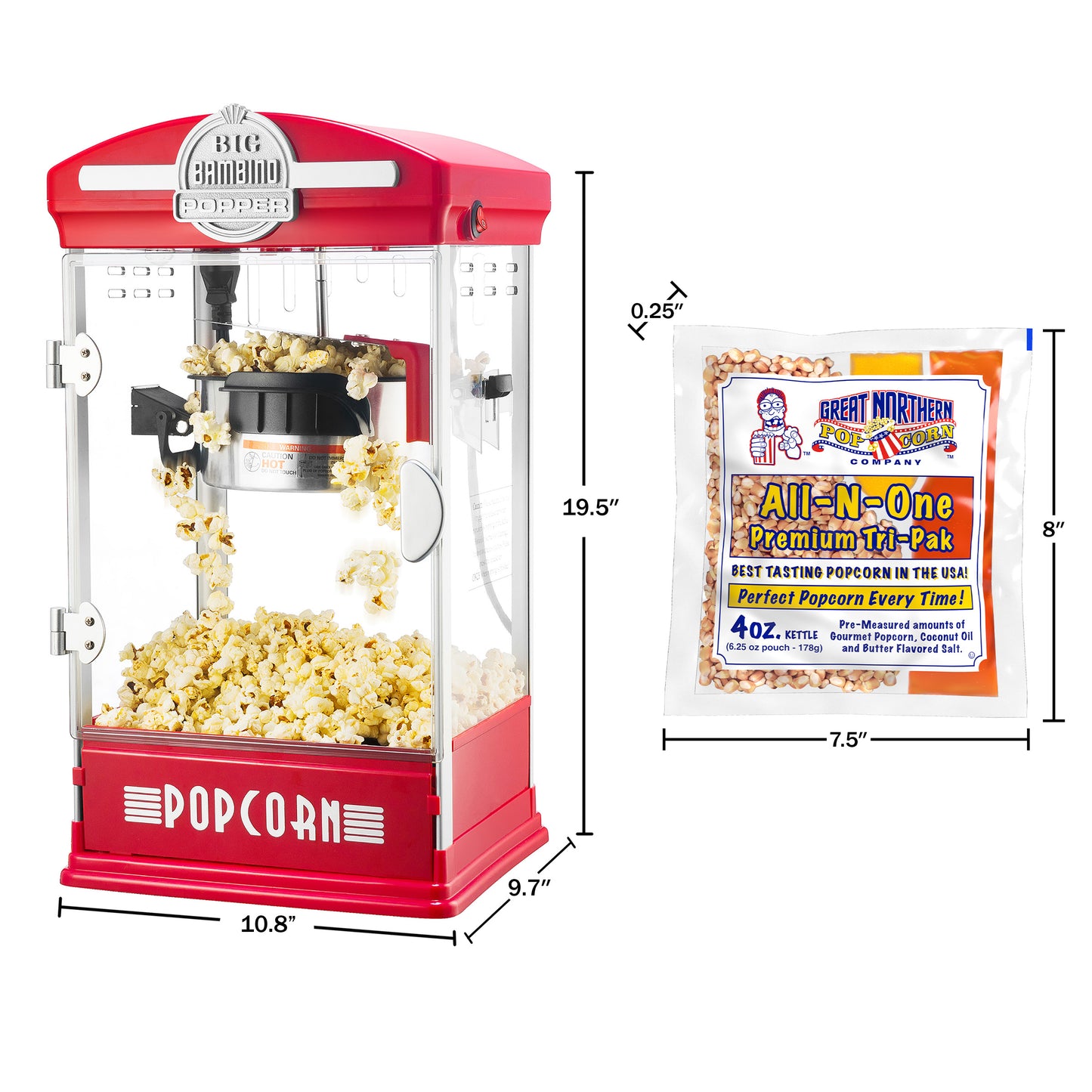 Great Northern Popcorn 4 Oz Popcorn Maker Set