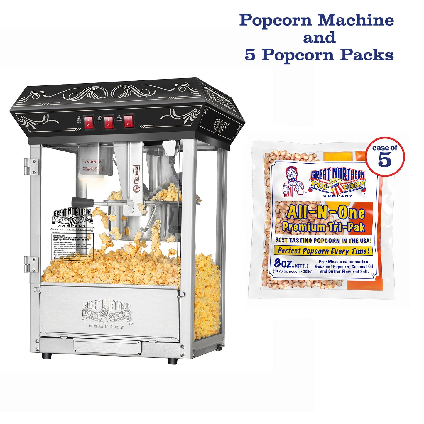 Great Northern Popcorn 8oz Machine and Popcorn