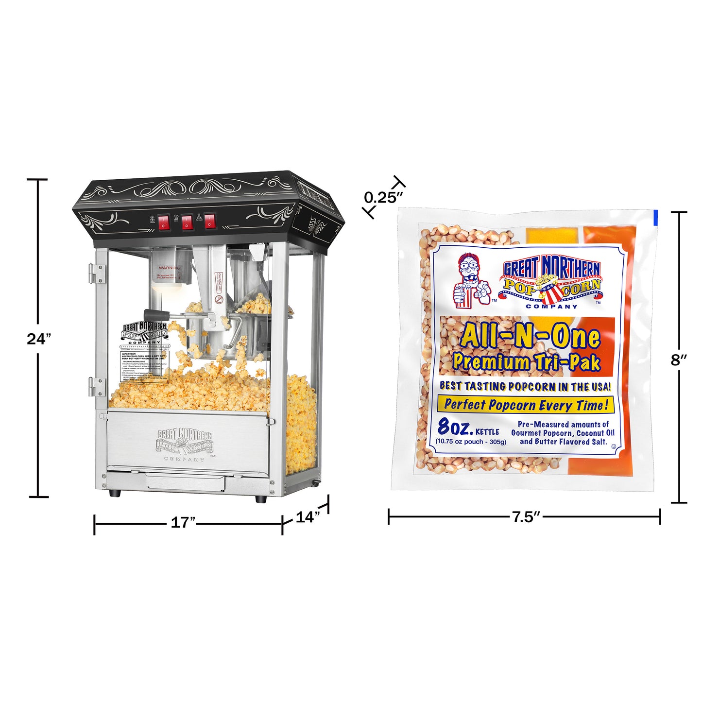 Great Northern Popcorn 8oz Machine and Popcorn