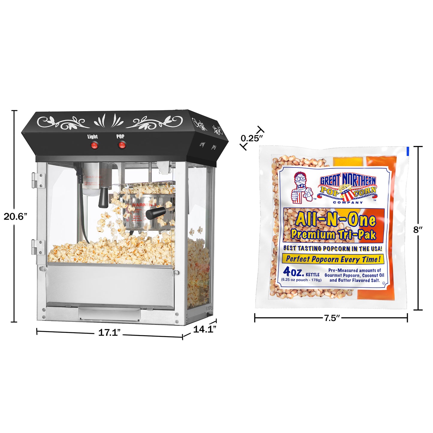 Great Northern Popcorn Pop Corn Machine with Packs