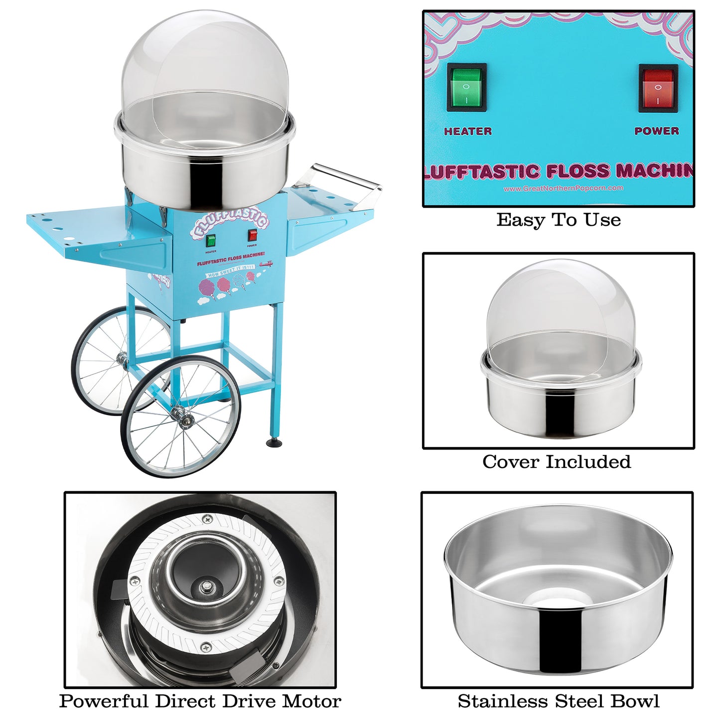 Great Northern Popcorn Cotton Candy Cart Set