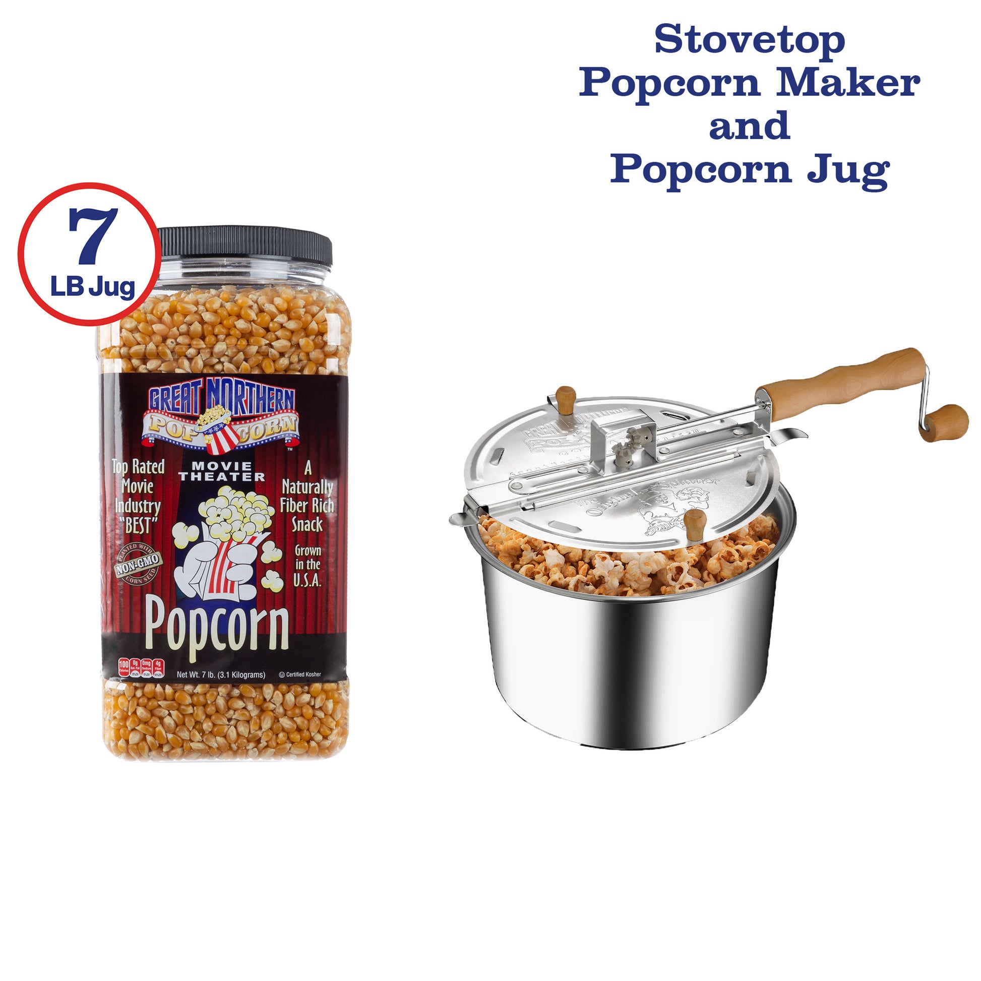 The Genuine Whirley Pop Perfect Popcorn Maker Popper Hand Manual Crank  Stovetop