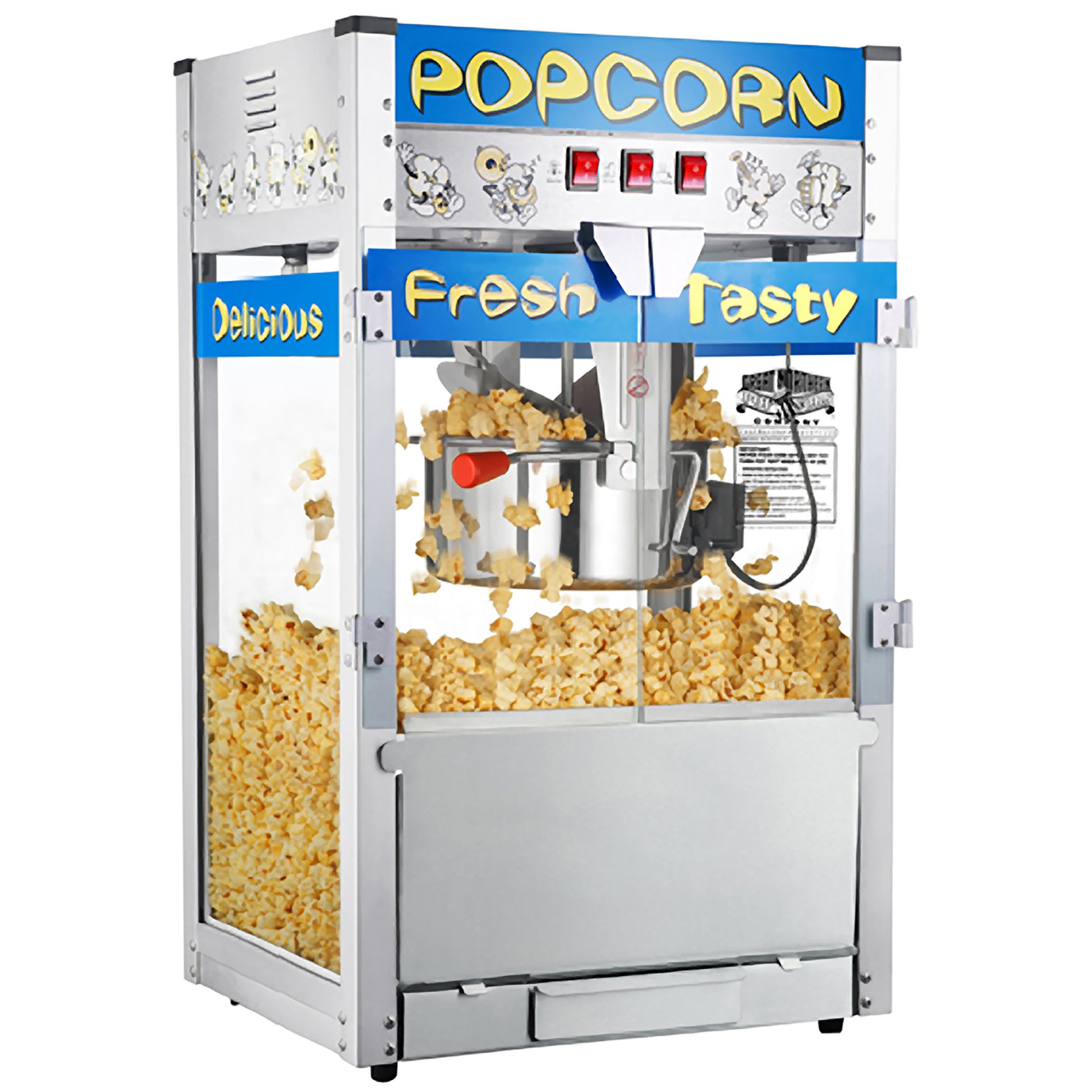 ROVSUN Commercial Popcorn Machine Movie Theater Style with 12 Ounce Kettle  Makes Up to 80 Cups, Countertop Popcorn Maker Machine w/Stainless Steel
