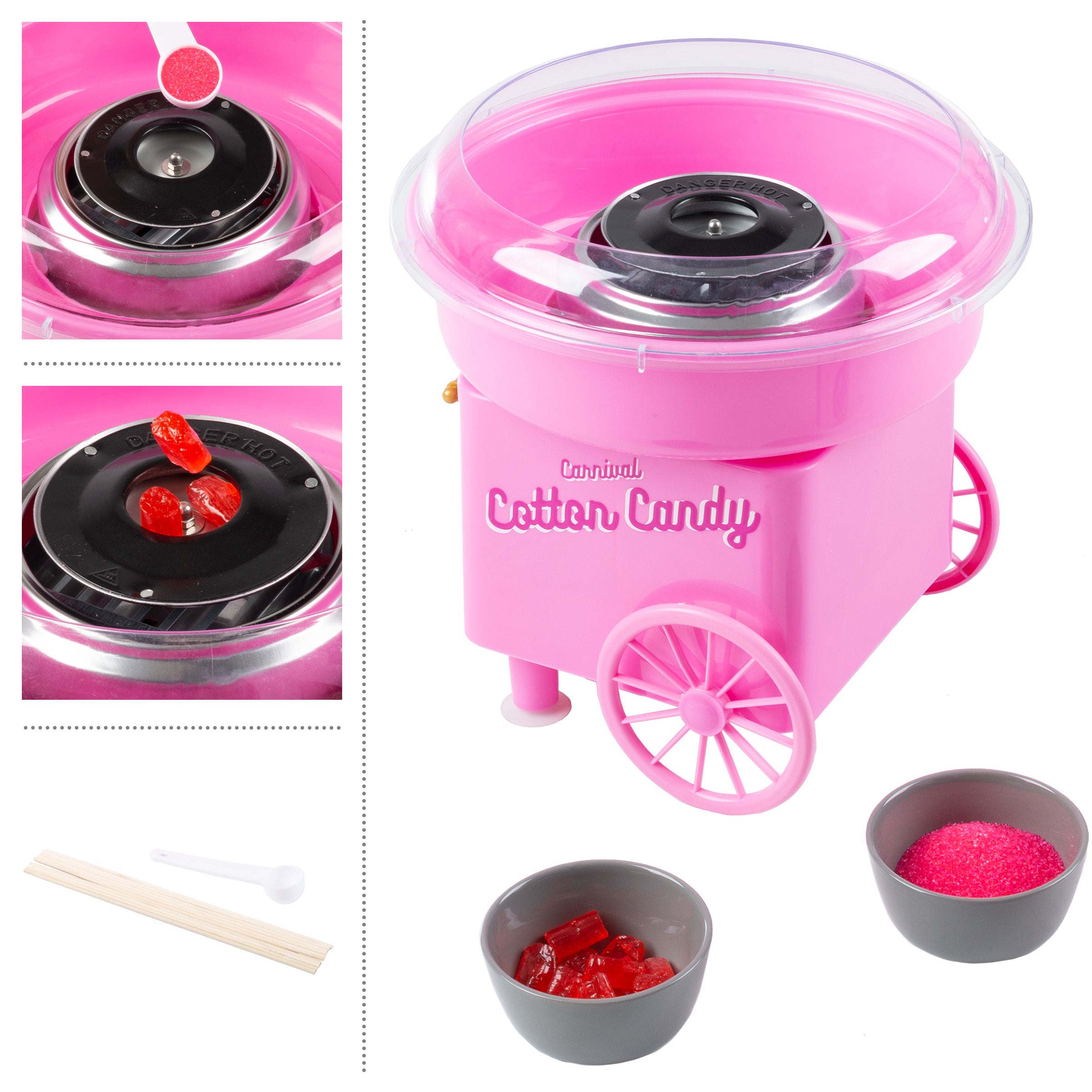 Countertop Cotton Candy Machine – Includes Scoop and 10 Serving