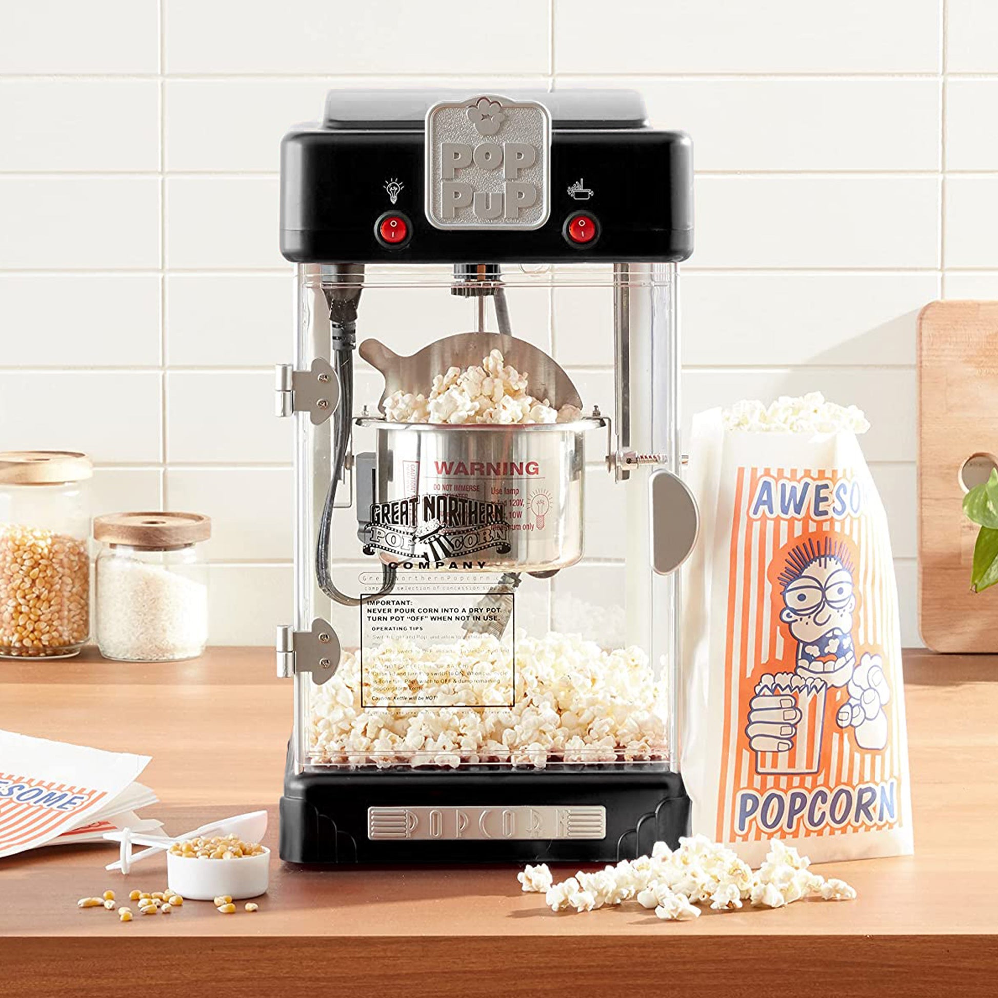 Retro KettlePopcorn Maker w/ Theater Popcorn Kit
