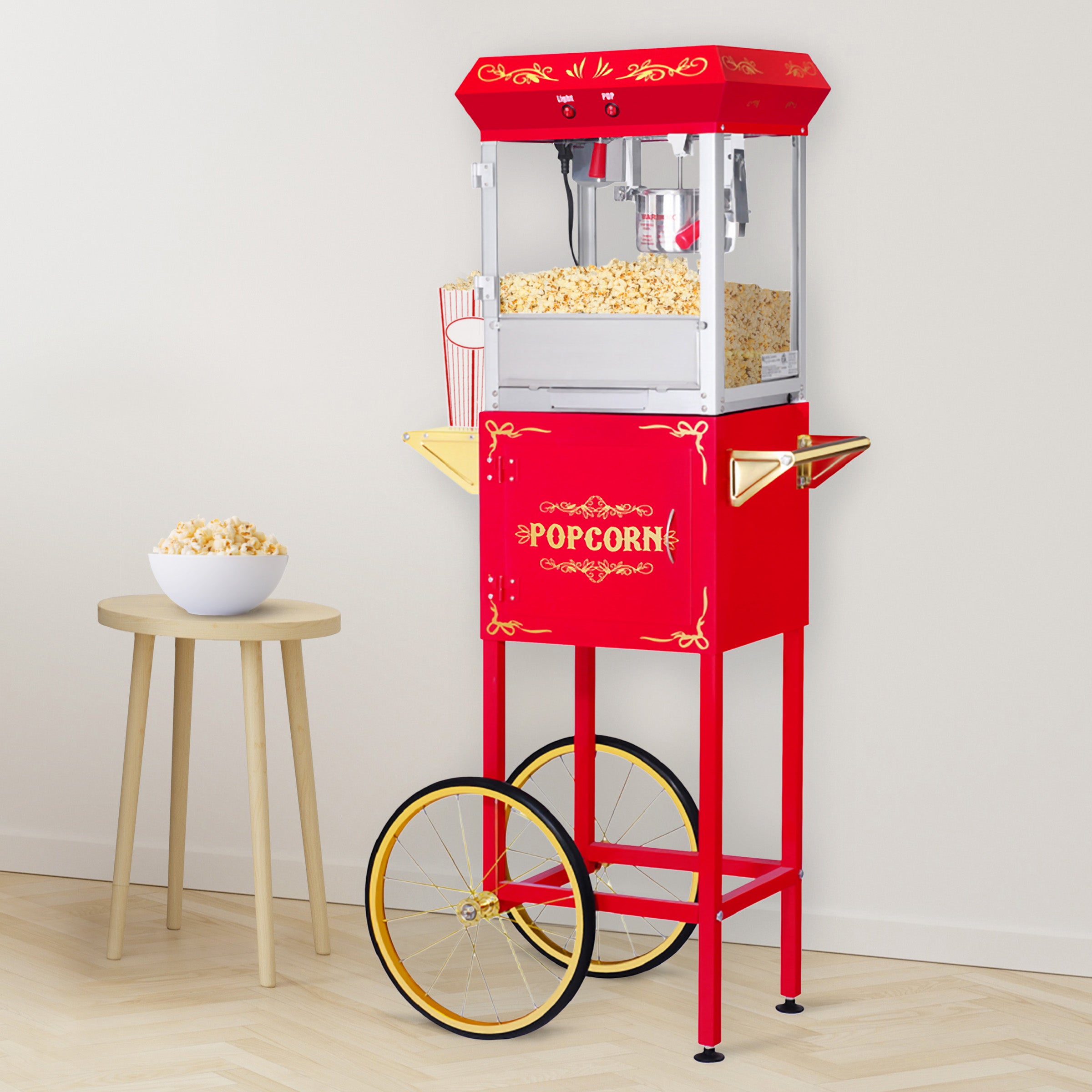 6 oz popcorn on sale machine with cart