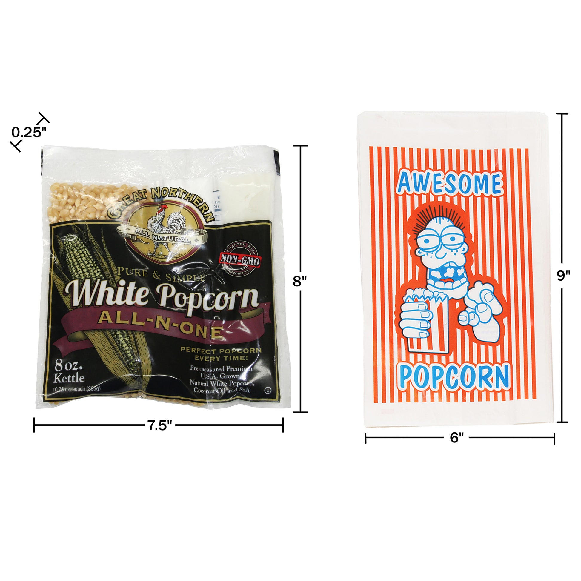 GREAT NORTHERN POPCORN COMPANY - 8 oz Popcorn Packs –